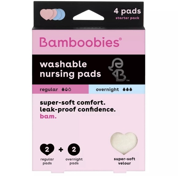 Bamboobies® Washable Nursing Pads For Breastfeeding, Reusable Breast, 2 … - Picture 7 of 9